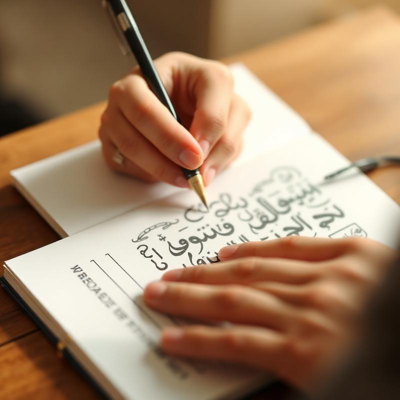 Latihan kaligrafi